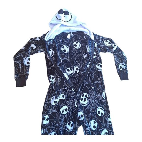 Disney Nightmare Before Christmas Jack Skellington Union Suit Fleece w Pockets S - Picture 13 of 16